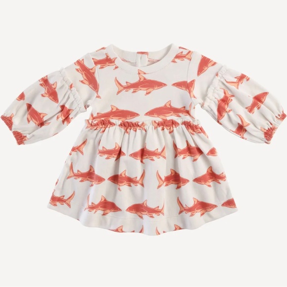 NWT Kate Quinn Bubble Sleeve Organic Cotton Dress - Picture 1 of 3